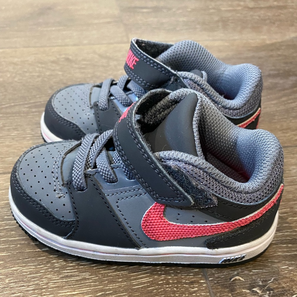Grey and pink nikes